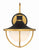 Crystorama ATL-701-MK-TG Atlas 1 Light Outdoor Sconce - Matte Black and Textured Gold