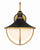 Crystorama ATL-702-MK-TG Atlas 1 Light Outdoor Sconce - Matte Black and Textured Gold