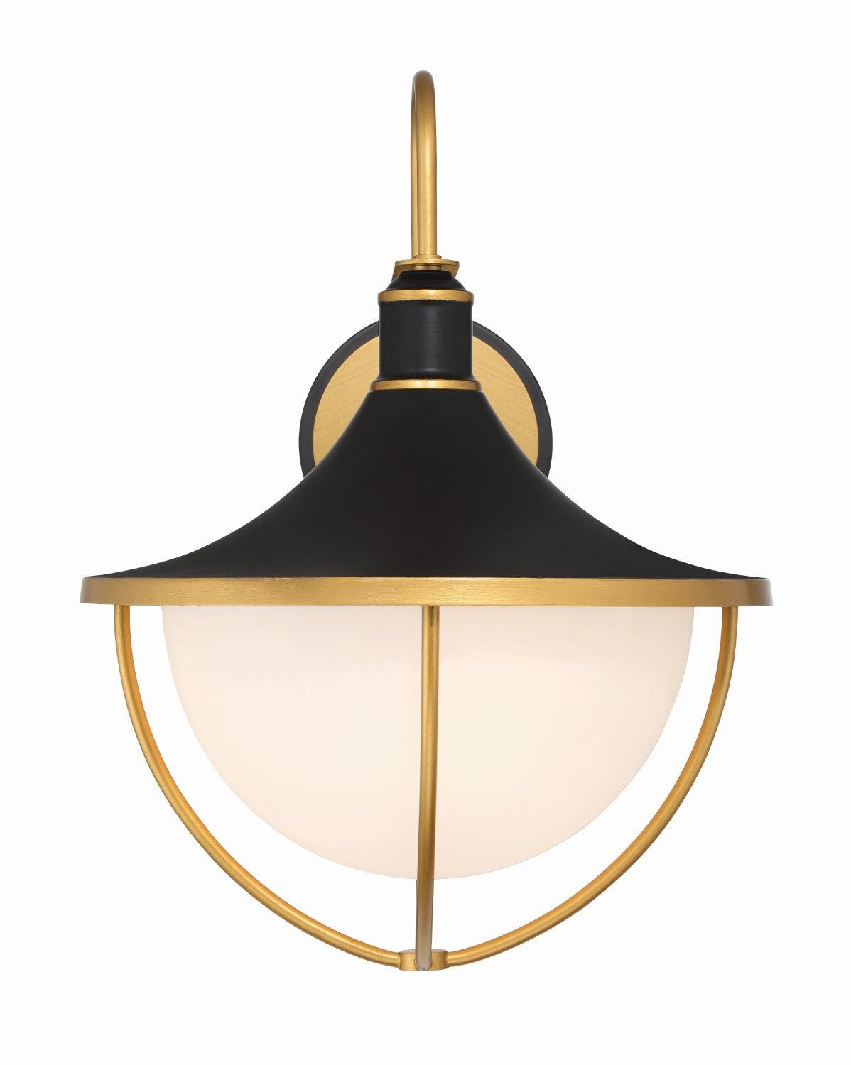 Crystorama ATL-703-MK-TG Atlas 3 Light Outdoor Sconce - Matte Black and Textured Gold