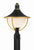 Crystorama ATL-709-MK-TG Atlas 1 Light Outdoor Post - Matte Black and Textured Gold