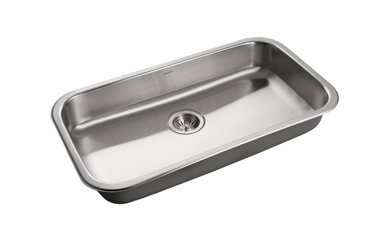 Houzer ADA Compliant Stainless Steel Undermount 5-1/ Large Single Bowl Kitchen Sink - Parent