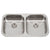 Houzer AU3218-55-20 ADA Compliant 32 Inch Stainless Steel Undermount 5-1/ Double Bowl Kitchen Sink
