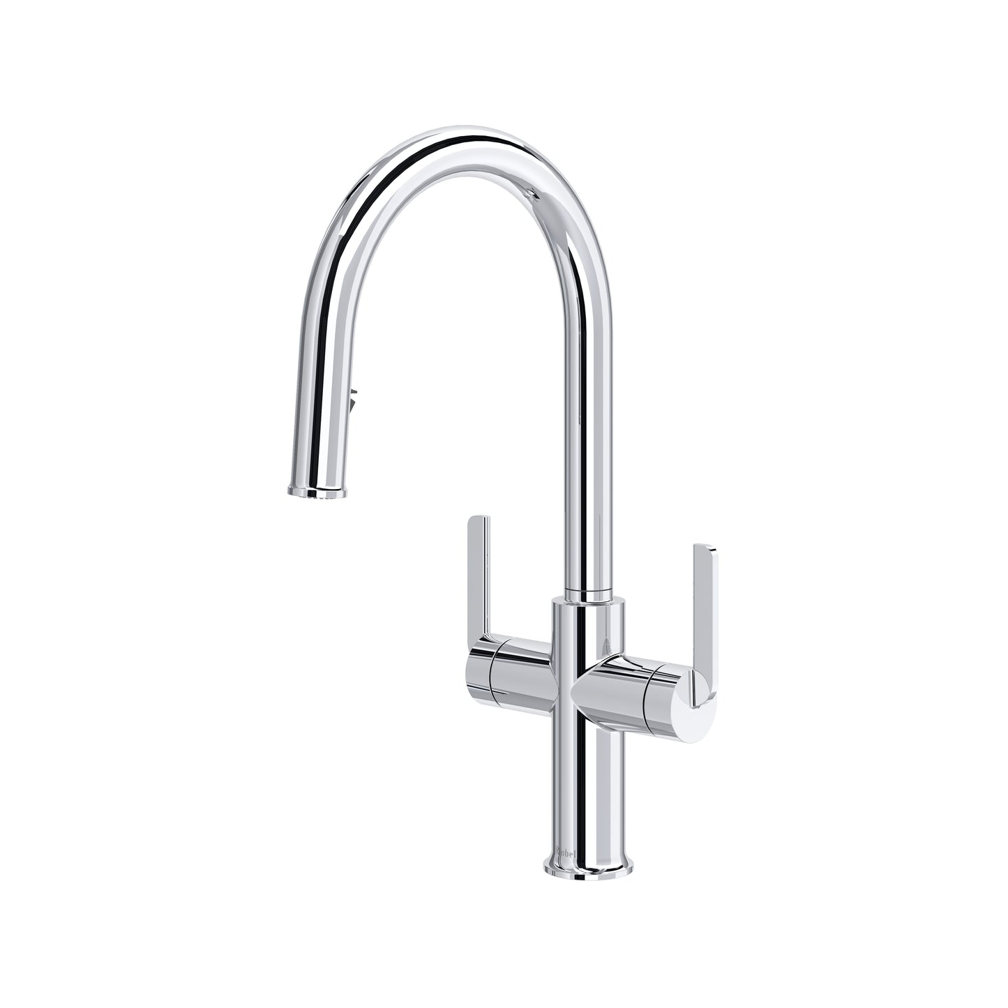 Riobel AU801 Authentica Two Handle Pull-Down Kitchen Faucet With C-Spout