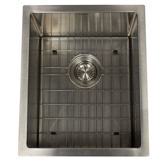Nantucket Sinks AW1518-16 - 15 Inch All Weather Rectangle Undermount Small Radius Stainless Steel Bar/Prep Sink