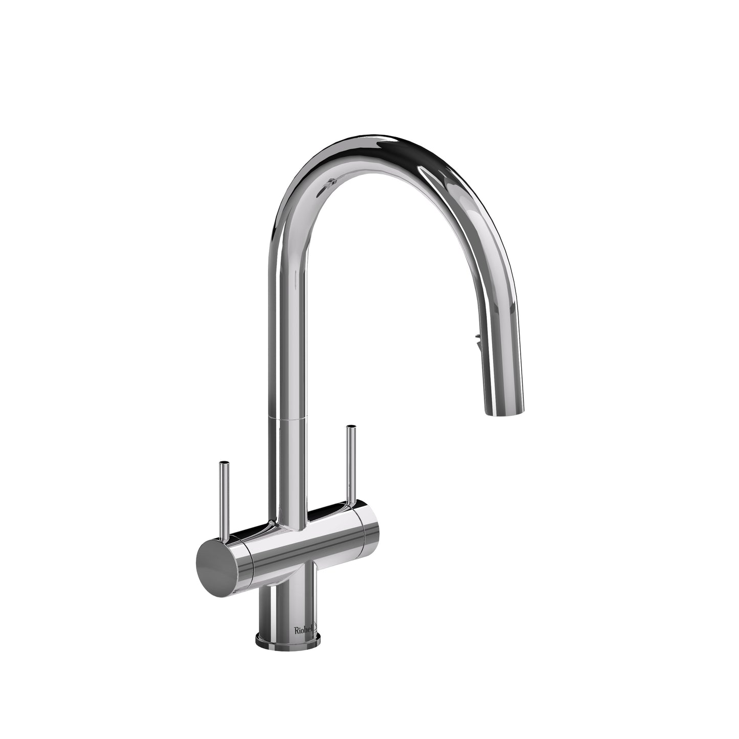 Riobel AZ801 Azure Two Handle Pull-Down Kitchen Faucet With C-Spout