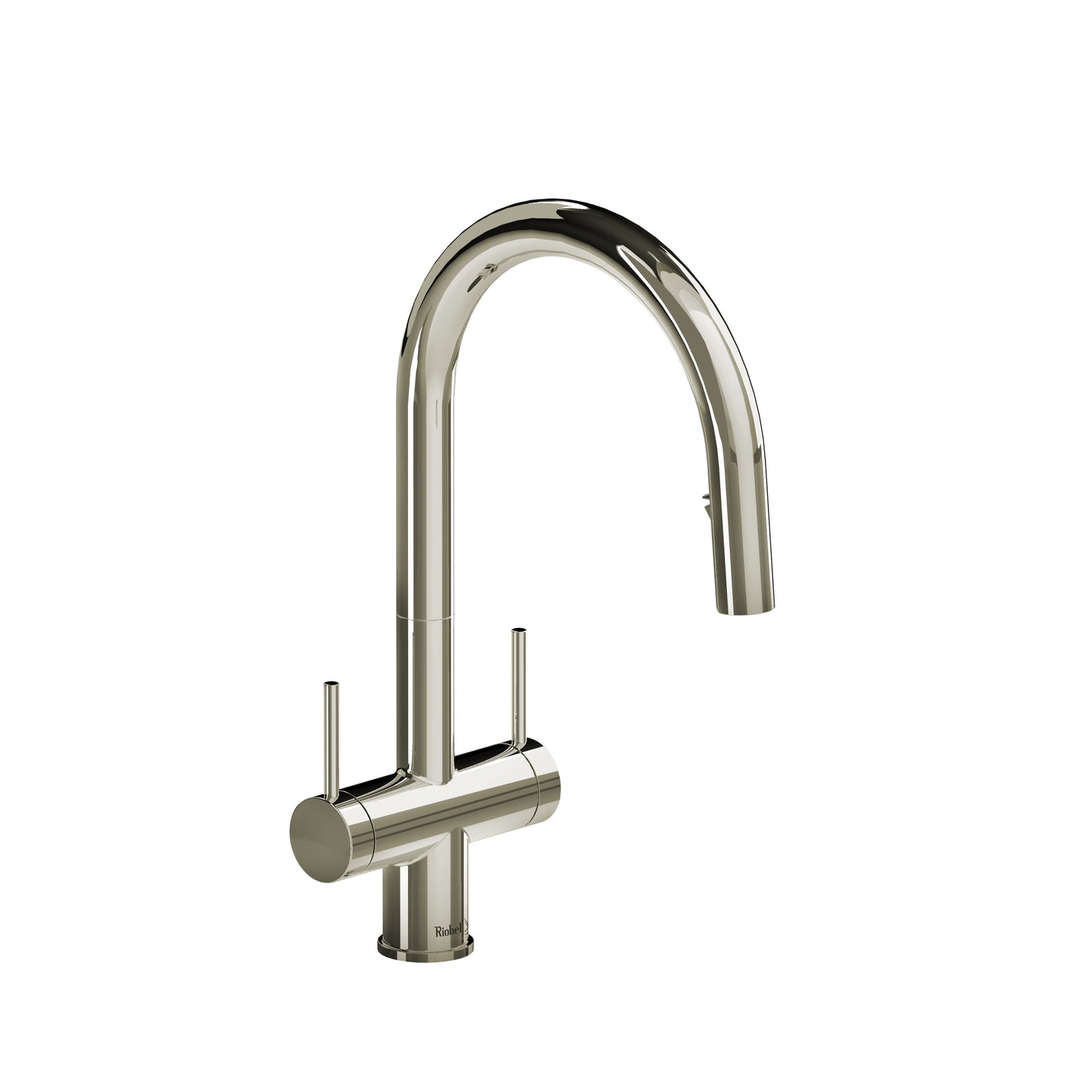Riobel AZ801 Azure Two Handle Pull-Down Kitchen Faucet With C-Spout