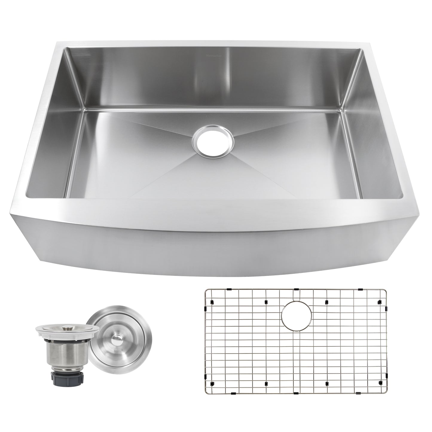 Nantucket Sinks Apron332210-SR-16 Pro Series Small Radius Farmhouse Apron Front Sink