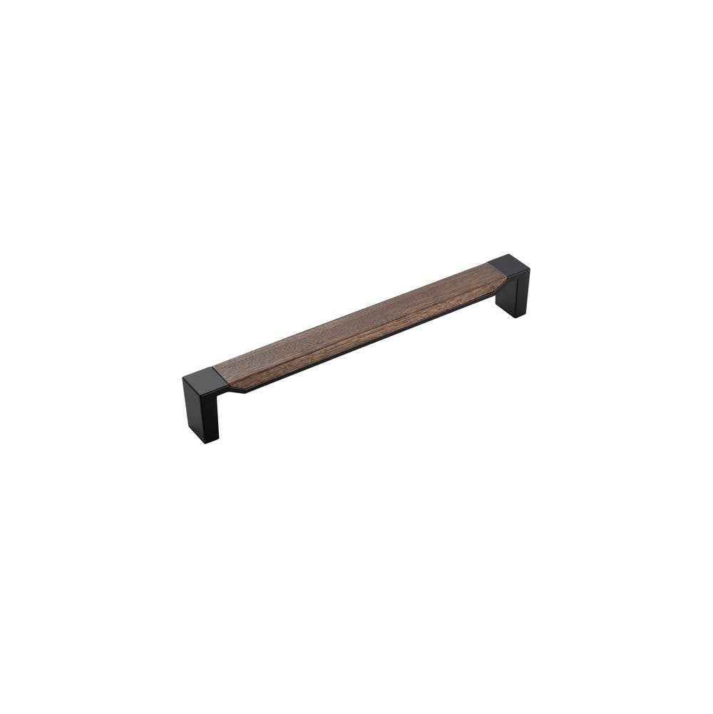 Belwith keeler B079354 Fuse collection appliance pull 12 inch center to center with wood finish
