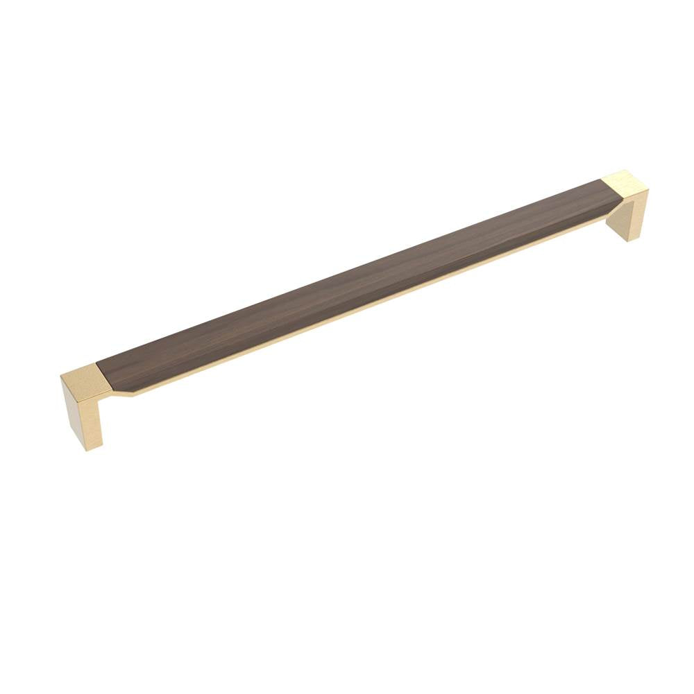 Belwith keeler B079355 Fuse collection appliance pull 18 inch center to center with wood finish