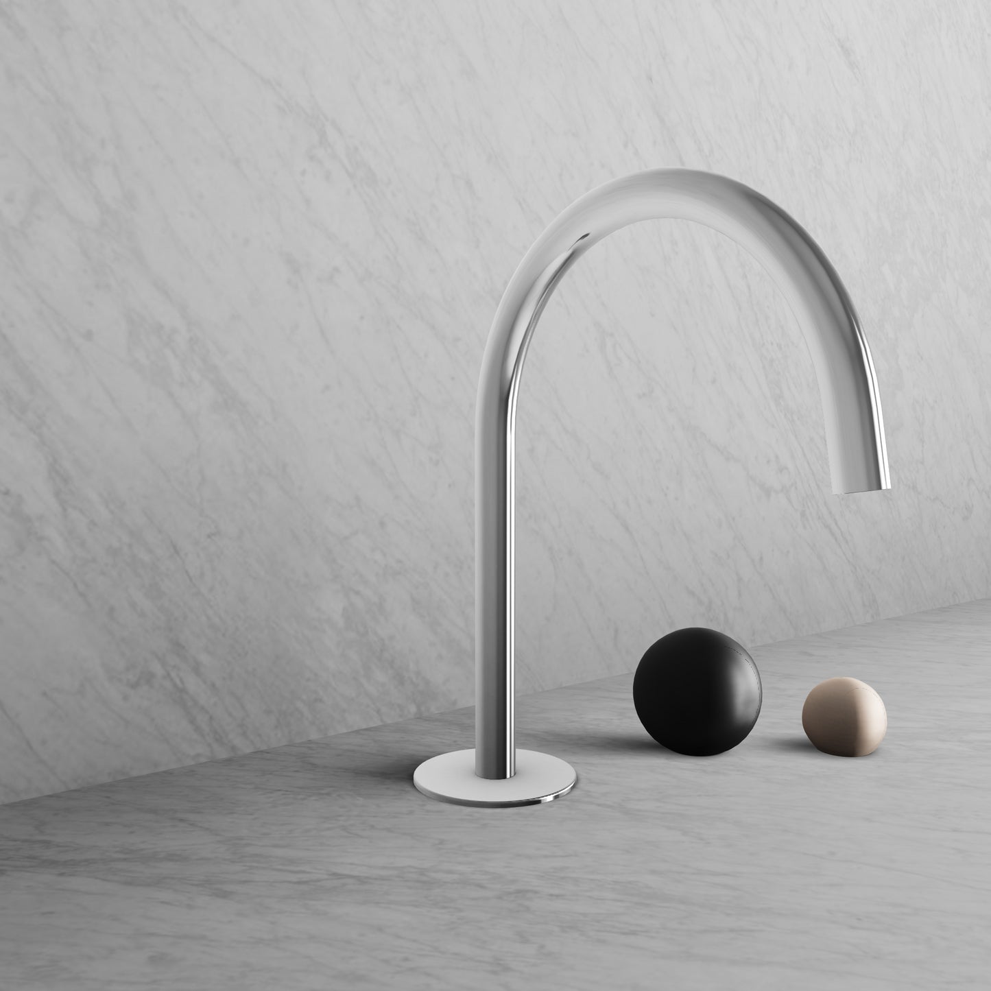 BARiL B35-8100-00L-CC-050 Wall-Mounted Lavatory Faucet Spout With Deck Mounted Handles - Parent