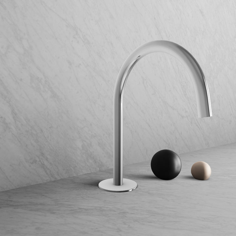 BARiL B35-8100-00L-CC-050 Wall-Mounted Lavatory Faucet Spout With Deck Mounted Handles - Parent