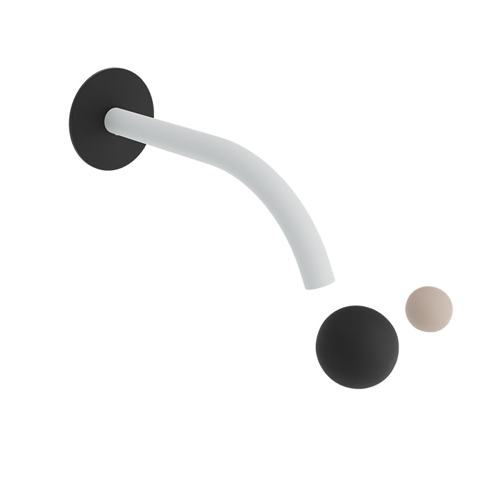 BARiL B35-8100-00L-CH-100 Wall-Mounted Lavatory Faucet Spout With Deck Mounted Handles - Parent