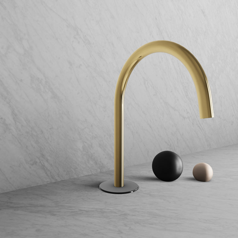 BARiL B35-8100-00L-JE-100 Wall-Mounted Lavatory Faucet Spout With Deck Mounted Handles - Parent