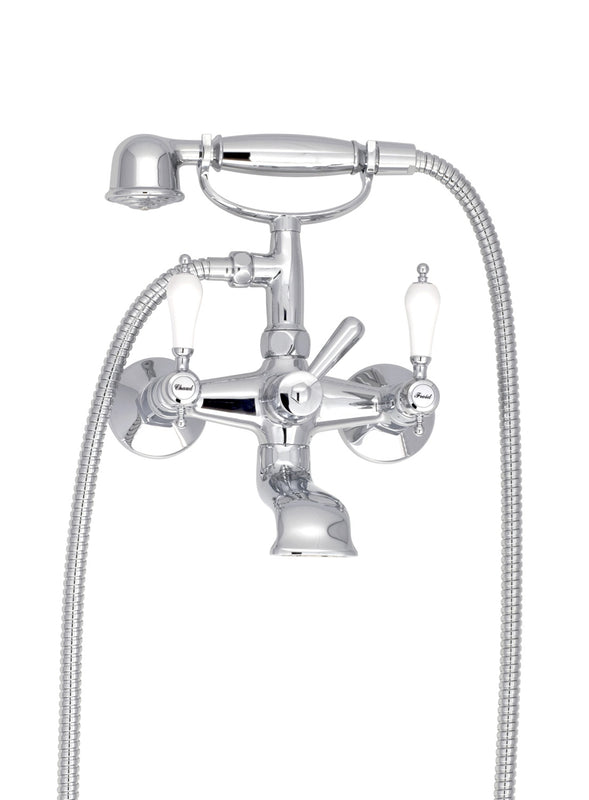 BARiL B74-1201-01 Wall-Mounted Tub Faucet With Hand Shower