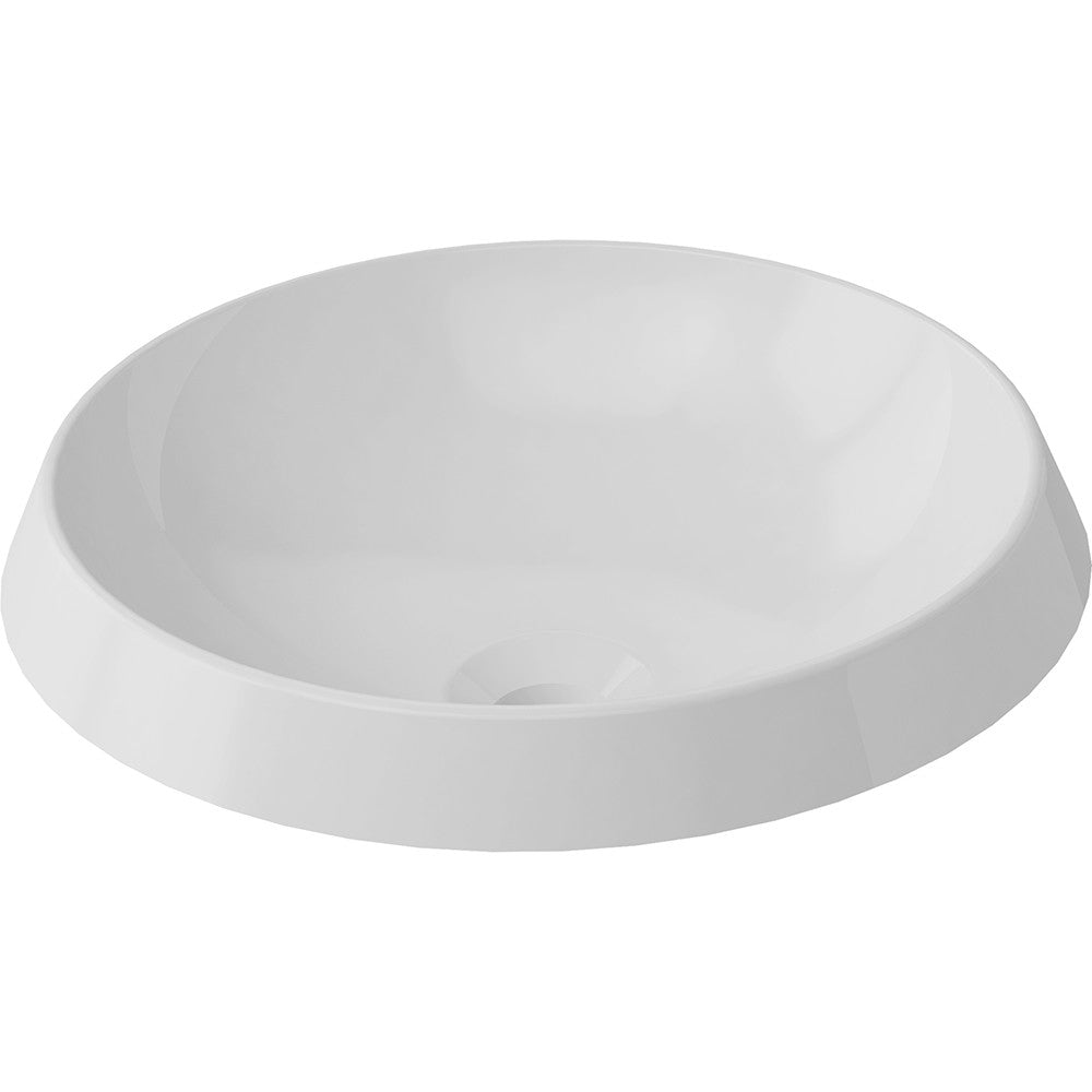 ICO Bath B9811 Rossini Round Vessel Sink - Gloss White