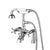 Barclay 4608-MC Deck Mount Filler With Hand Shower 6 Straight Body Cross Handles
