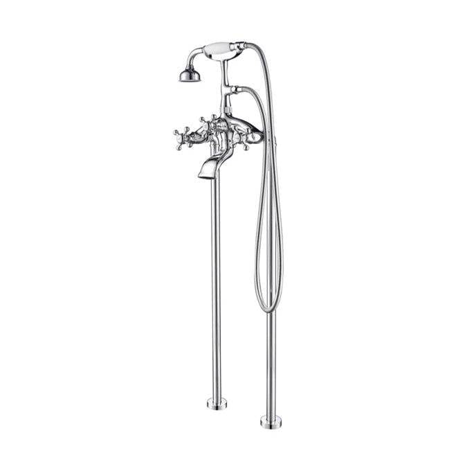 Barclay 4611-MC  Free Standing Tub Faucet With Hand Shower 8 Curved Body