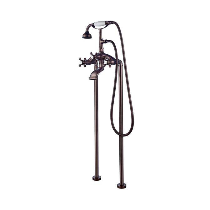Barclay 4611-MC  Free Standing Tub Faucet With Hand Shower 8 Curved Body