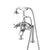 Barclay 4613-MC Deck Mount Filler With Hand Shower 8 Curved Body Cross Handles