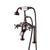 Barclay 4613-MC Deck Mount Filler With Hand Shower 8 Curved Body Cross Handles