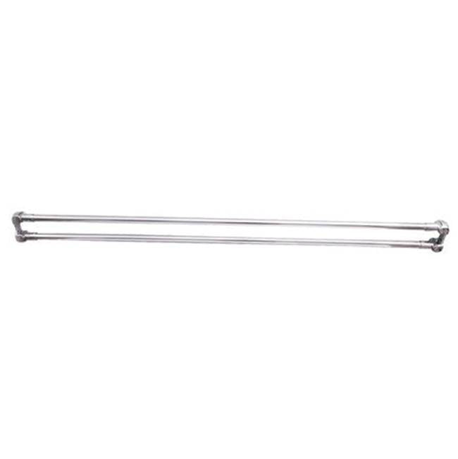Barclay 7100D-60 60 Straight Double Shower Curtain Rod With Flanges