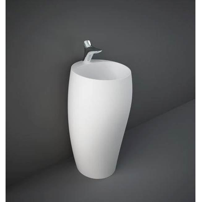 Barclay CL3-201 Cloud 19 - 3/8 Pedestal Lavatory 1 - Hole Fireclay With Waste Cover