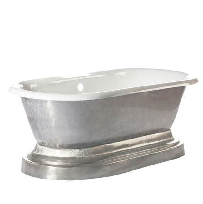 Barclay CTDRN67BP-PI Doyle 67 Cast Iron Tub With O Holes Base With Overflow Ext Polished Inside
