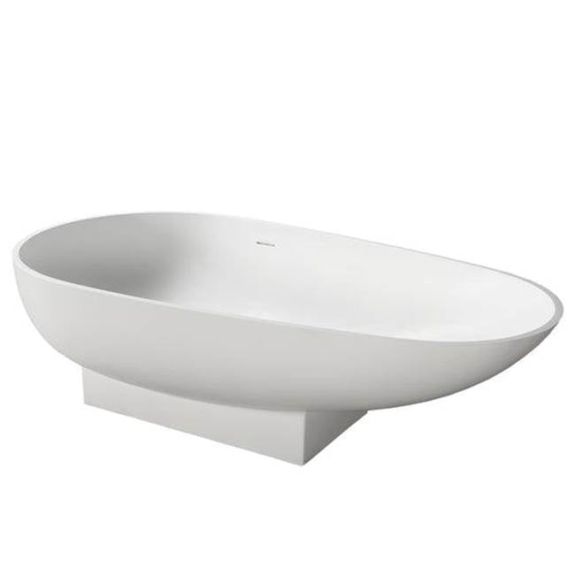 Barclay RTOVN70-OF Carlyle Resin Oval Tub 70 No Holes With Overflow and Drain - Parent