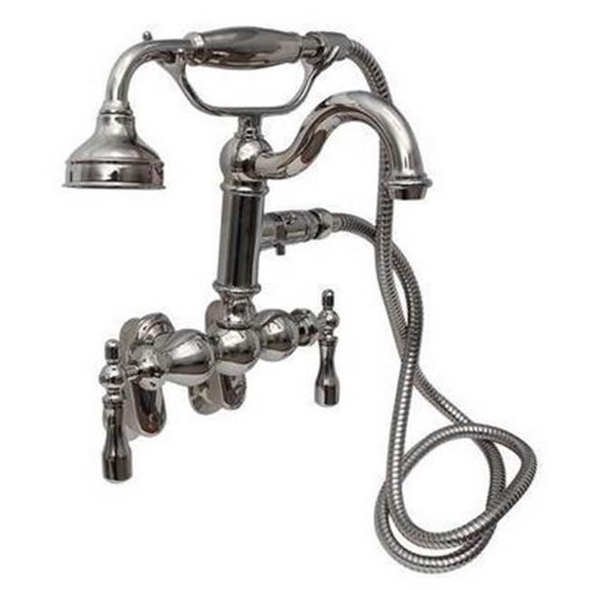 Barclay 4804-ML2 Hook Spout With Hand Shower Tub Wall Mount Metal Lever Holders