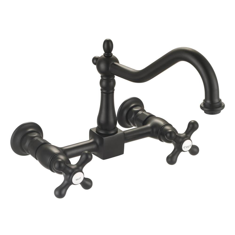 Barclay KF104 Kate Gooseneck Spout With Cross Handles With ceramic Disc