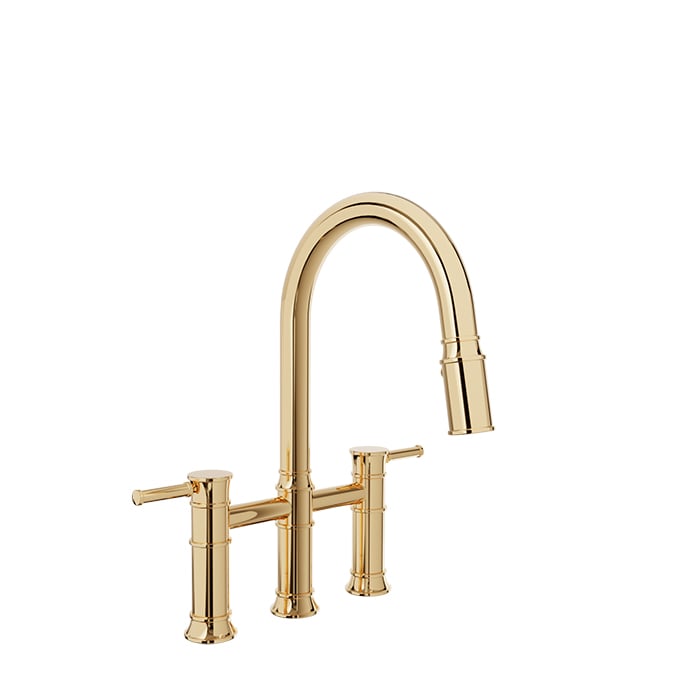 BARiL CUI-3020-02L Bridge Kitchen Faucet With 2-Function Pull-Down Spray