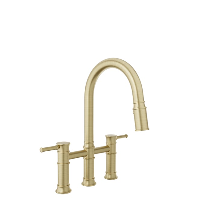 BARiL CUI-3020-02L Bridge Kitchen Faucet With 2-Function Pull-Down Spray