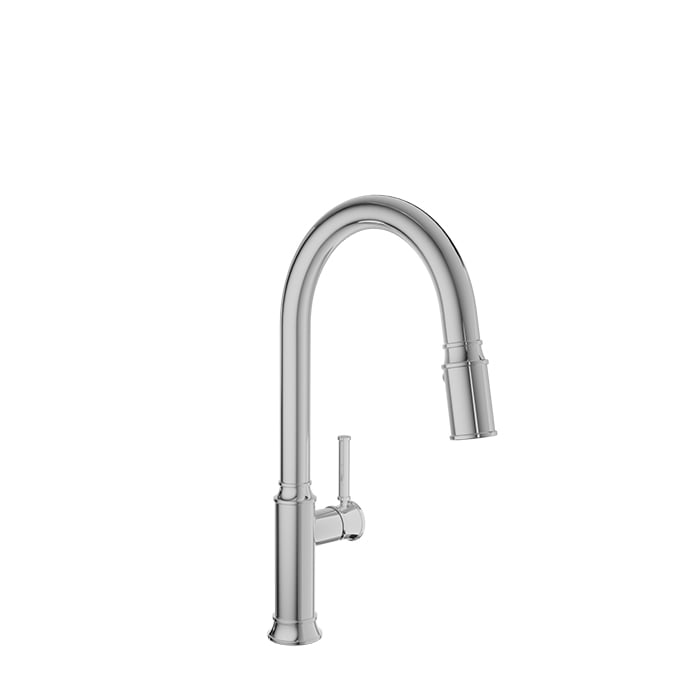 BARiL CUI-3040-02L-150 High Single-Hole Kitchen Faucet With 2-Function Pull-Down Spray