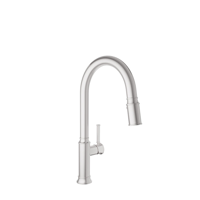 BARiL CUI-3040-02L-150 High Single-Hole Kitchen Faucet With 2-Function Pull-Down Spray