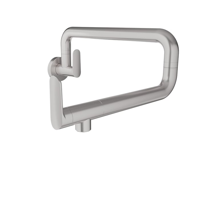 BARiL CUI-4296-00L-175 Stainless Steel Single-Hole Wall-Mounted Pot Filler With Two Handles - Parent