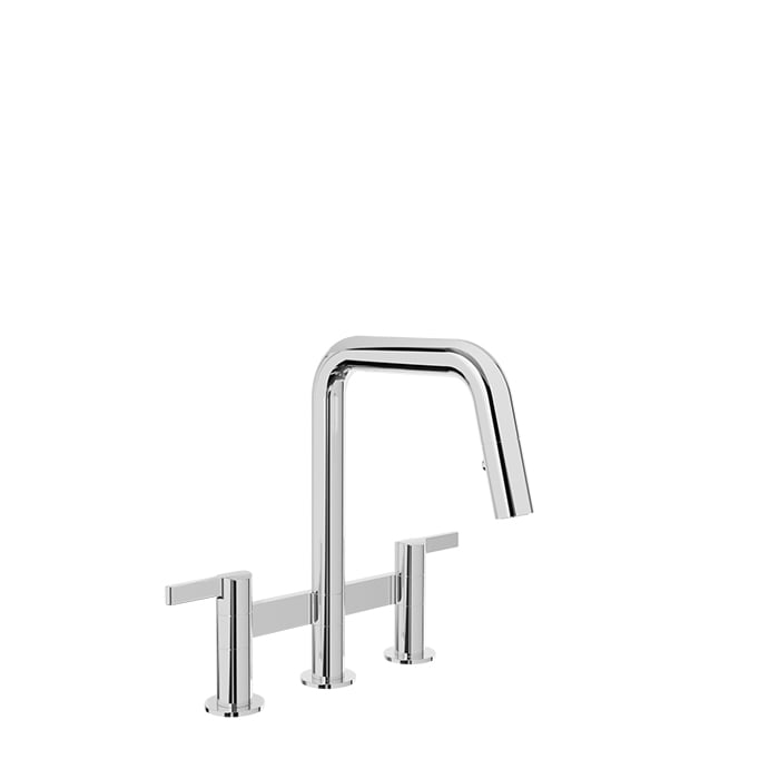 BARiL CUI-9220-02L Bridge Kitchen Faucet With 2-Function Pull-Down Spray