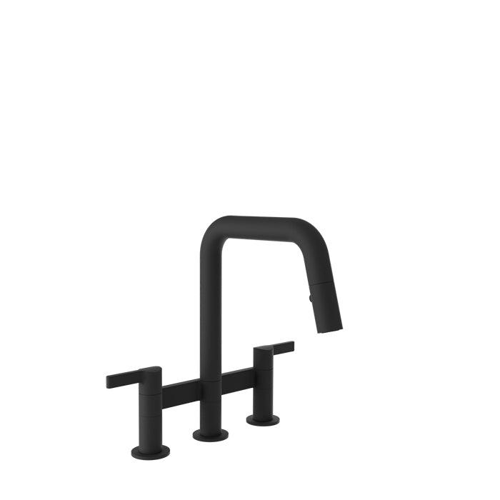 BARiL CUI-9220-02L Bridge Kitchen Faucet With 2-Function Pull-Down Spray