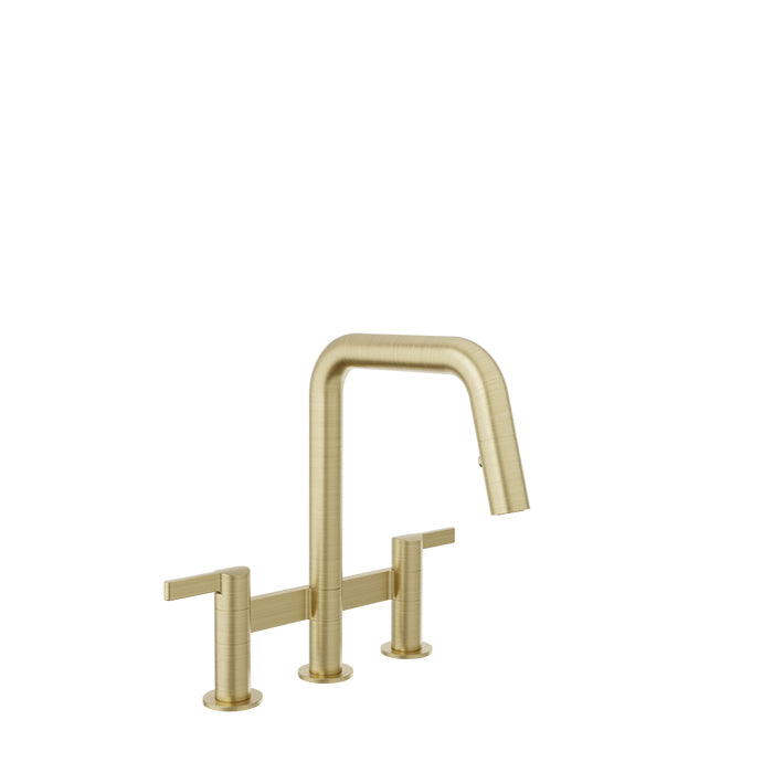 BARiL CUI-9220-02L Bridge Kitchen Faucet With 2-Function Pull-Down Spray
