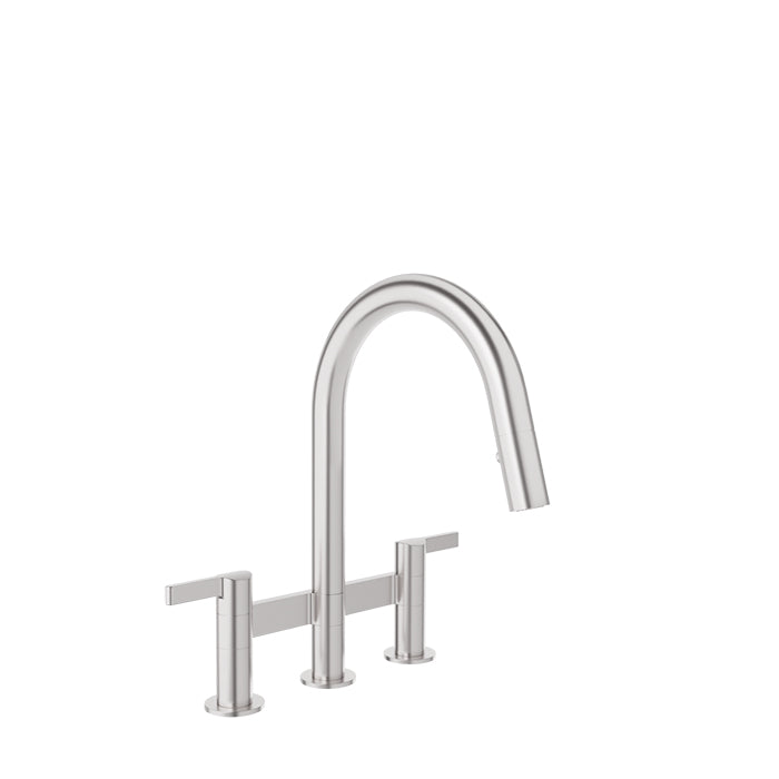 BARiL CUI-9225-02L-150 Bridge Kitchen Faucet With 2-Function Pull-Down Spray