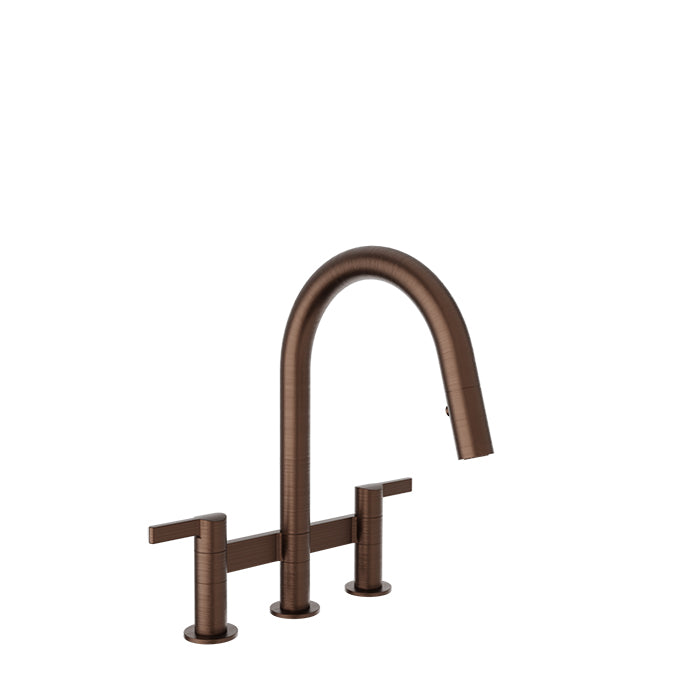 BARiL CUI-9225-02L Bridge Kitchen Faucet With 2-Function Pull-Down Spray