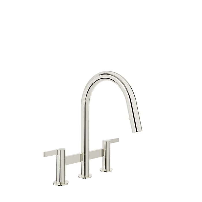 BARiL CUI-9225-02L-150 Bridge Kitchen Faucet With 2-Function Pull-Down Spray