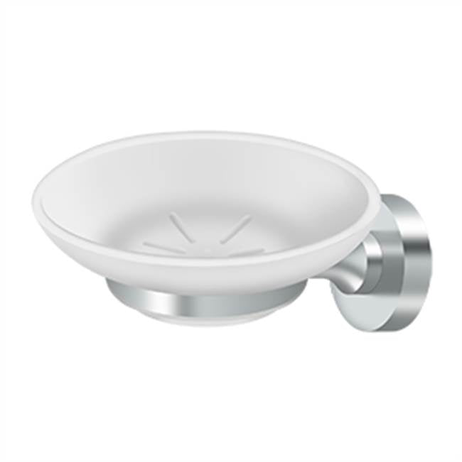 Deltana BBN2012 Frosted Glass Soap Dish, BBN Series