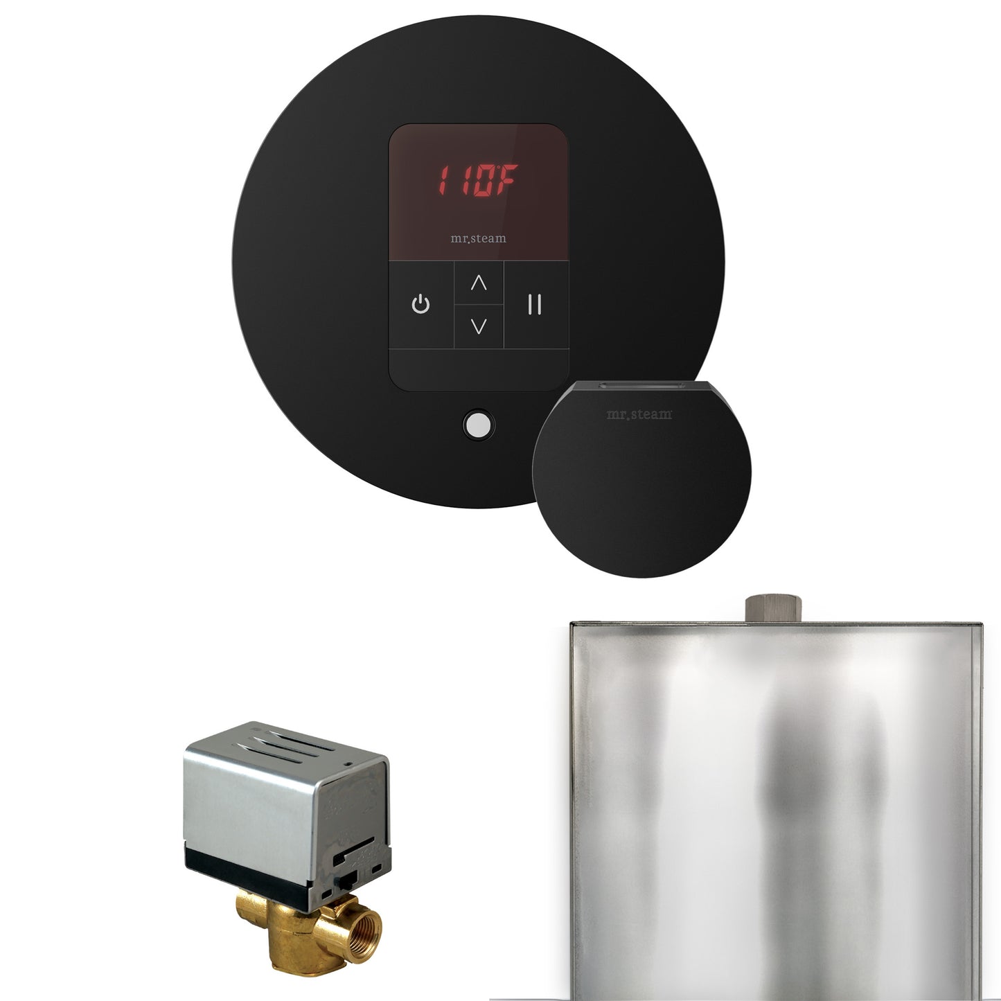 Mr. Steam BBR Basic Butler Steam Shower Control Package with Round iTempo Control and Steamhead