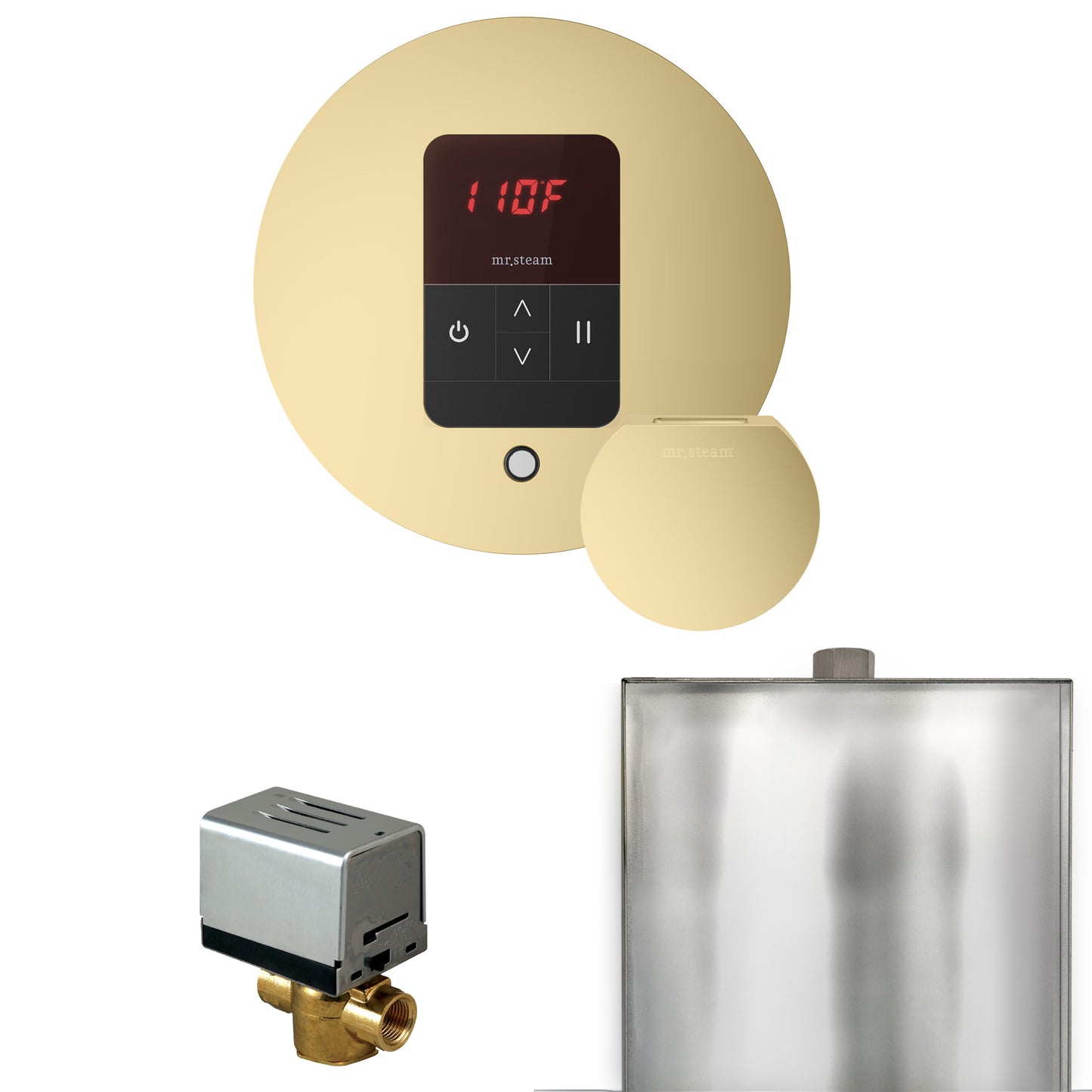 Mr. Steam BBR Basic Butler Steam Shower Control Package with Round iTempo Control and Steamhead