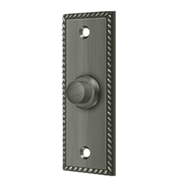 Deltana BBSR333 Bell Button, Rectangular With Rope Pattern
