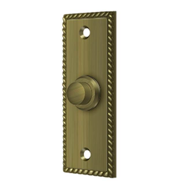 Deltana BBSR333 Bell Button, Rectangular With Rope Pattern