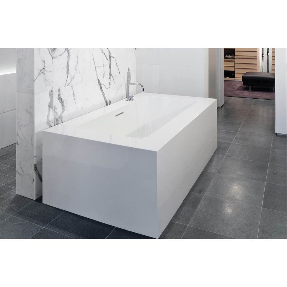 Wet Style BC0104-WHNT-COP Cube Bath 72 X 40 X 24 - 2 Walls - Built In Nt O/F Wh Drain - Parent