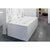 Wet Style BC0104-WHNT Cube Bath 72 X 40 X 24 - 2 Walls - Built In Nt O/F Wh Drain