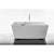 Wet Style BC0802-B-WHNT-COP Cube Bath 60 X 30 X 24.25 - Fs - Built In Nt O/F Wh Drain