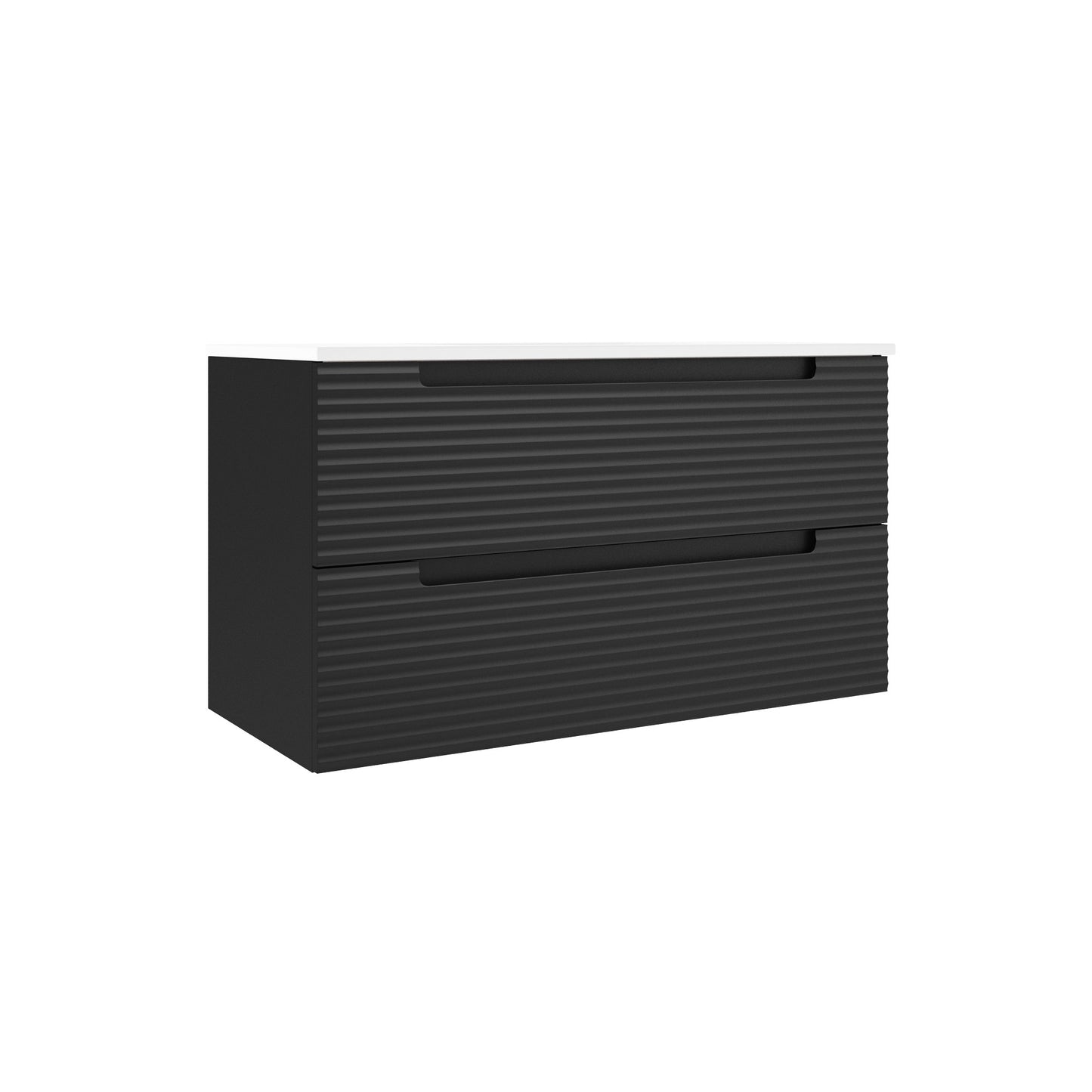 ICO Bath Coda Two Drawer Wall-Mounted Vanity